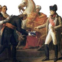 Napoleon getting the key to Vienna