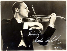 The Beethoven Violin Concerto has some great interpretations by Jascha Heifetz (pictured)