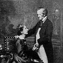 Wagner and his wife Cosima. Wagner's love was the inspiration for the Siegfried Idyll