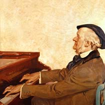 Richard Wagner on the piano